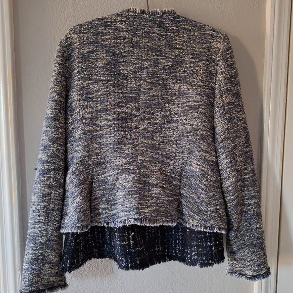 Ann Taylor Skirt Set  Blue/Black Tweed Fully Lined, Pristine  Soft Size 14 - Picture 2 of 8